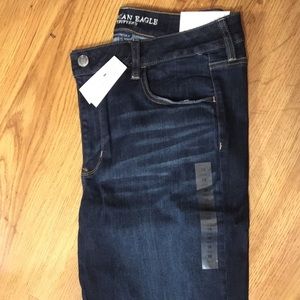 Dark Wash American Eagle Hi-Rise Jeggings 18 Long